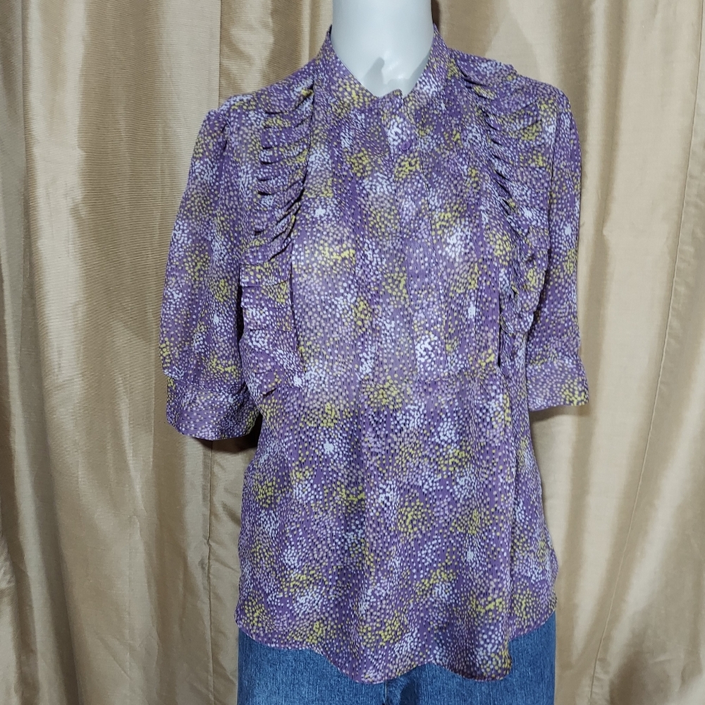 Attention purple / yellow top size S